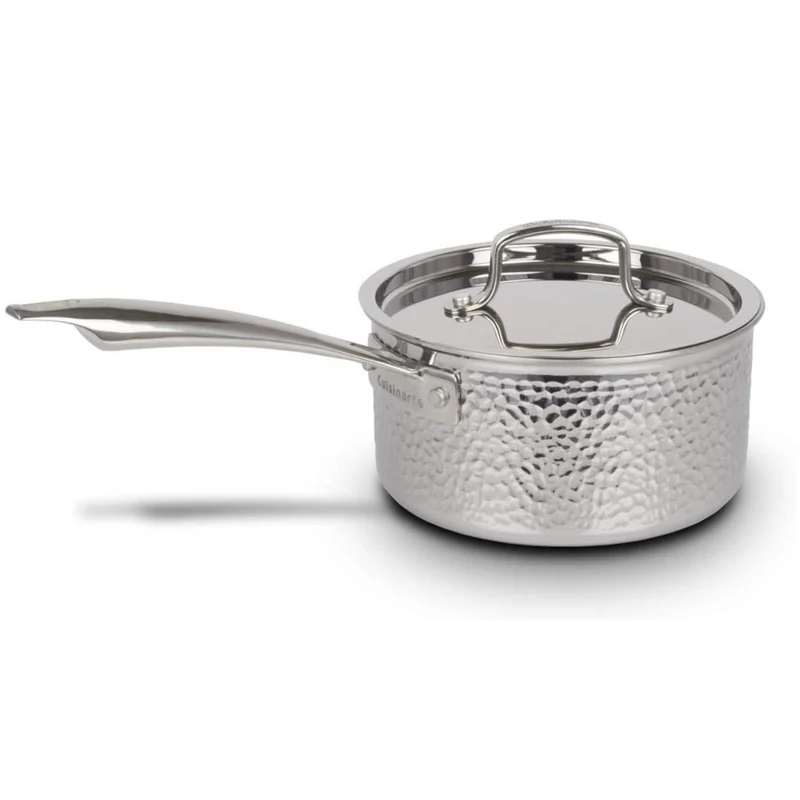 Batterie de cuisine inox martelé tri-ply 8 pièces – Cuisinart