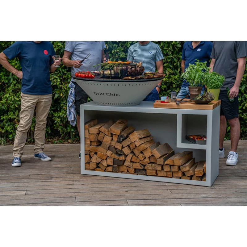 Brasero Traditionnel 100 x 90 cm ALU avec Grille OFFERTE - GRILL CHIC