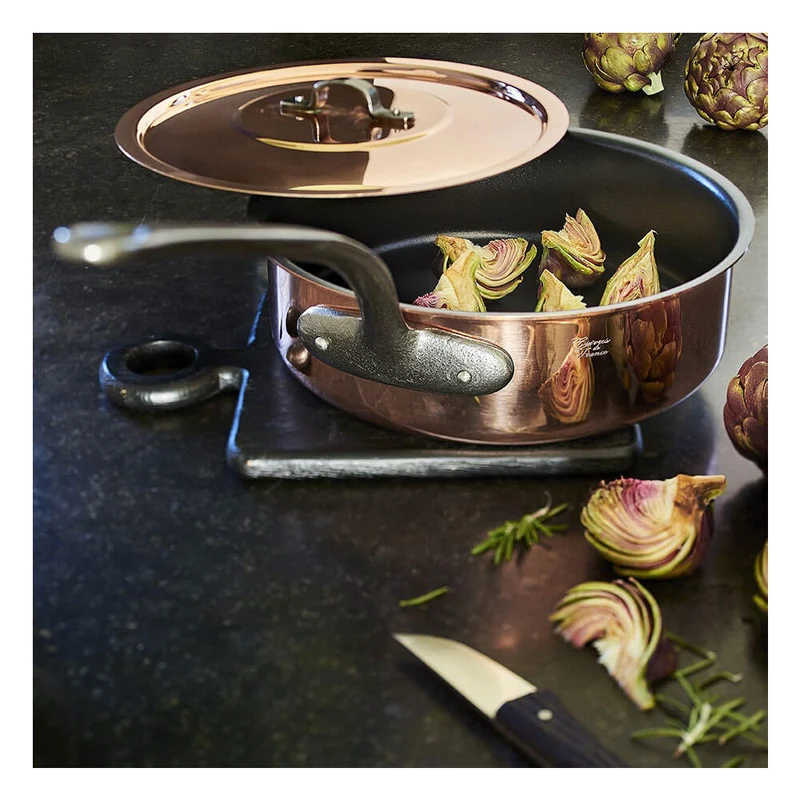 Sauteuse Cuivre Tous Feux Couvercle OFFERT - BAUMALU
