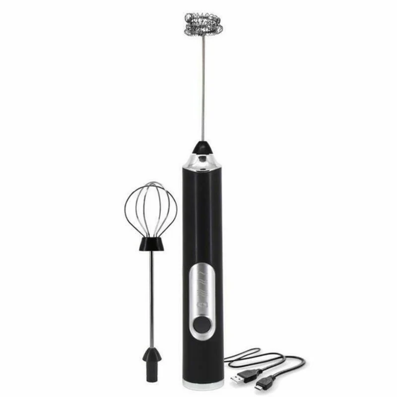 Mousseur à lait rechargeable avec 2 fouets et 3 vitesses – Café Culture
