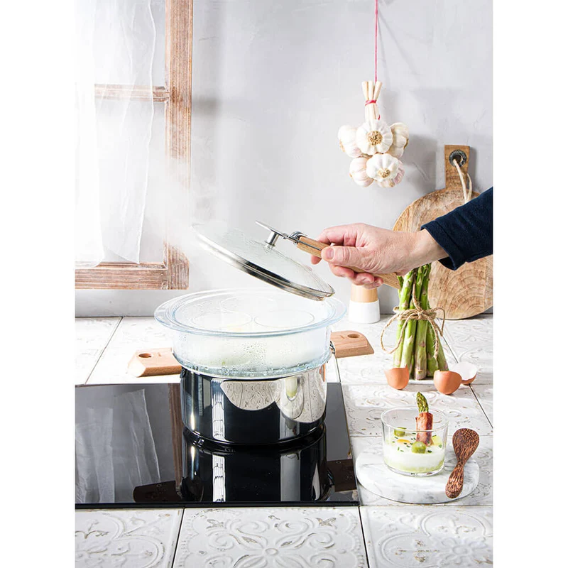 Cuit-vapeur verre avec couvercle OFFERT - CRISTEL