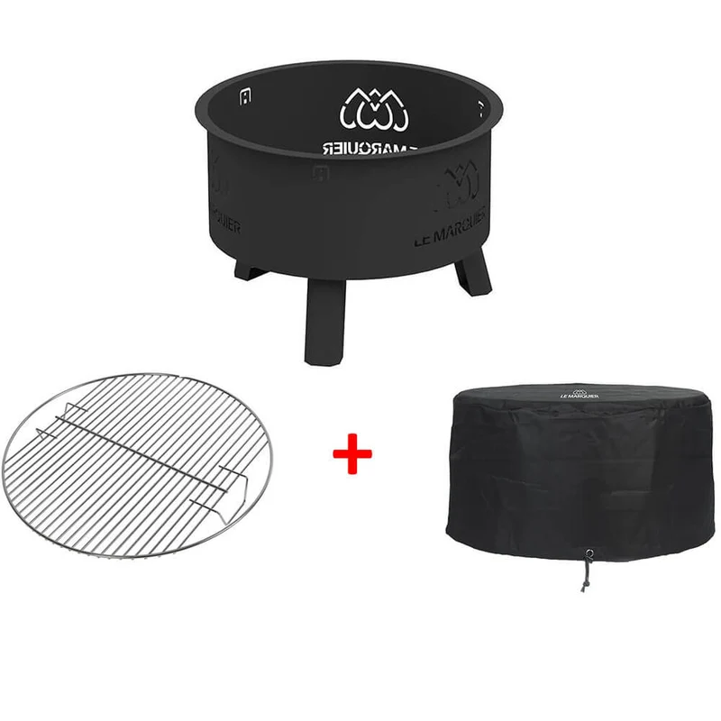 Lot Brasero Original Noir avec housse et grille OFFERTE - LE MARQUIER