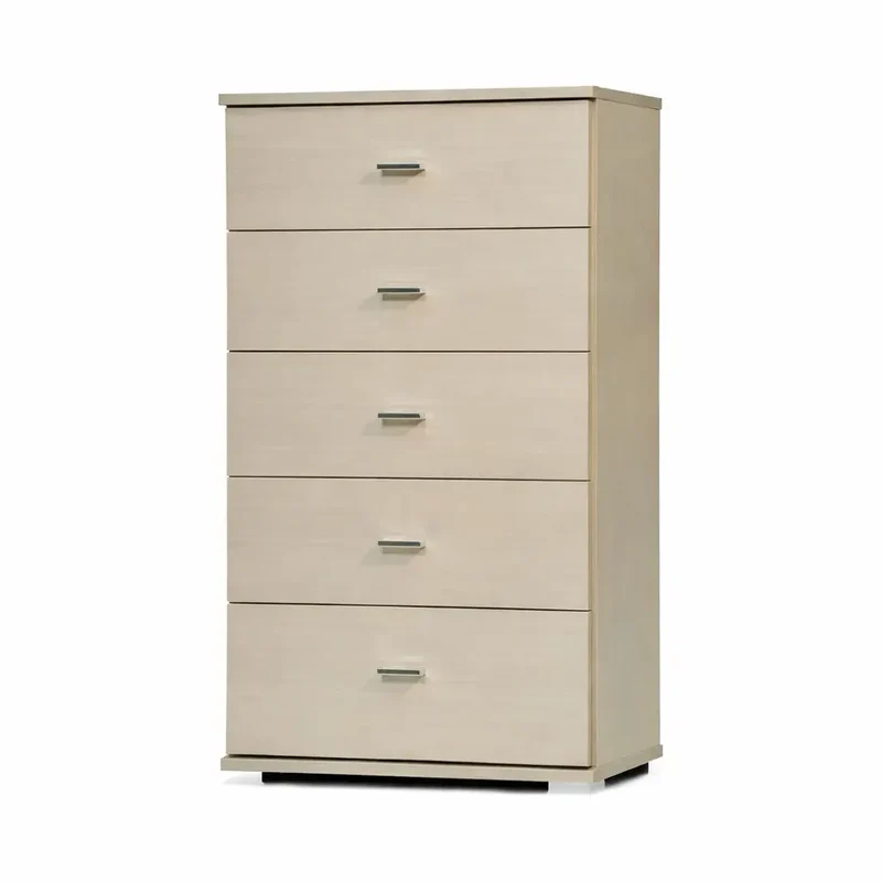 Commode avec 5 tiroirs en chêne blanchi 91x53x33 cm