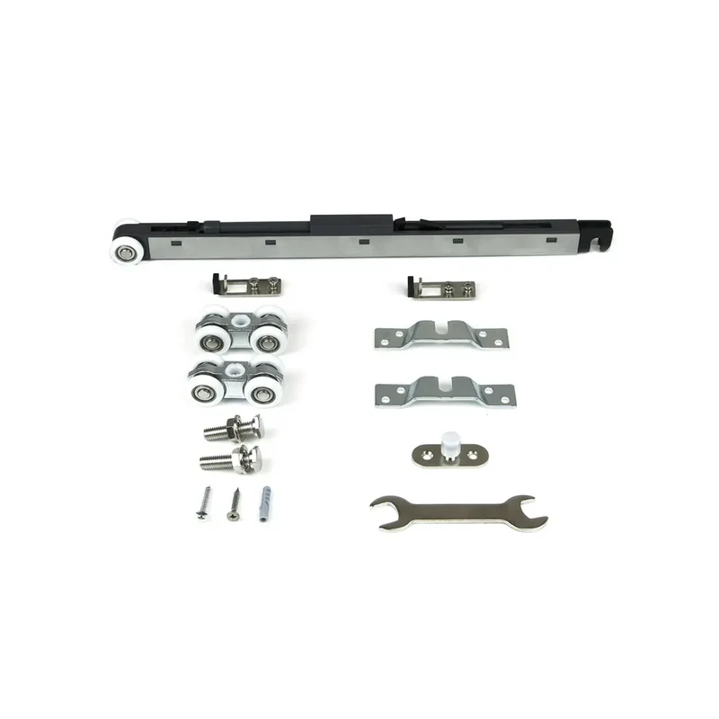 Kit de quincaillerie pour porte coulissante à fermeture amortie Railway 80 kg,