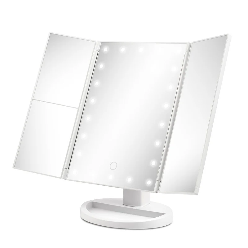 Miroir de maquillage BE05 avec lumières LED 18x28x12h cm