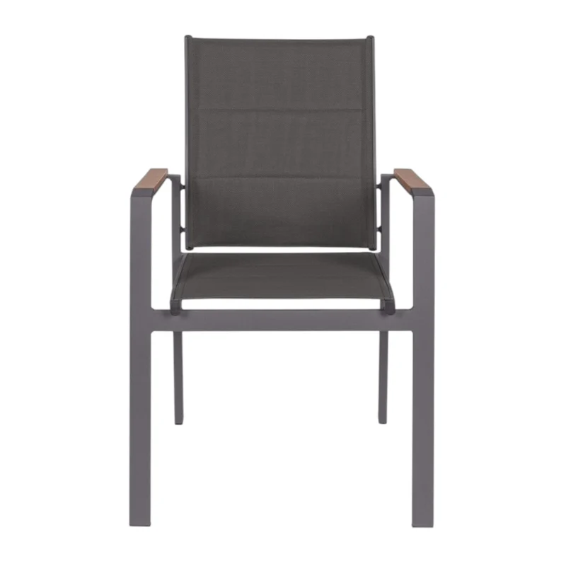 Chaise avec accoudoirs Kubik Anthracite Sj61