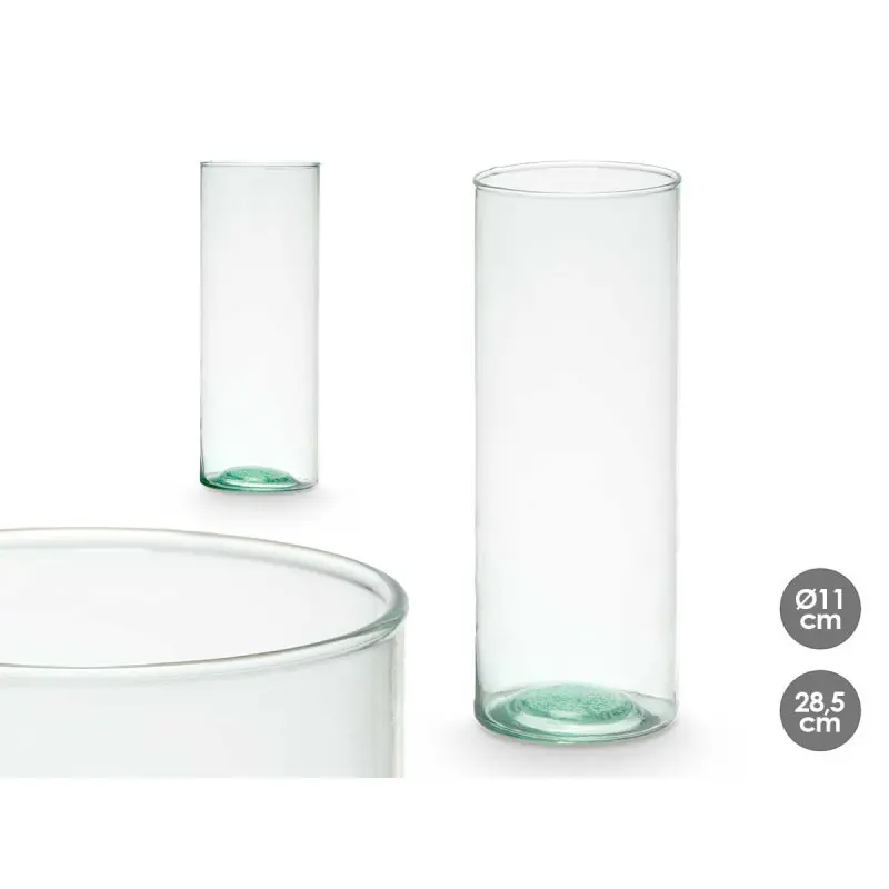 Vase en verre recyclé Ø11x28,5h