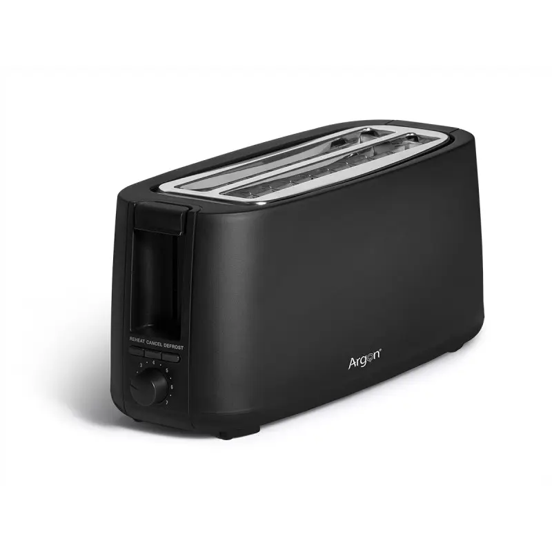 Grille-pain long noir double 1400W