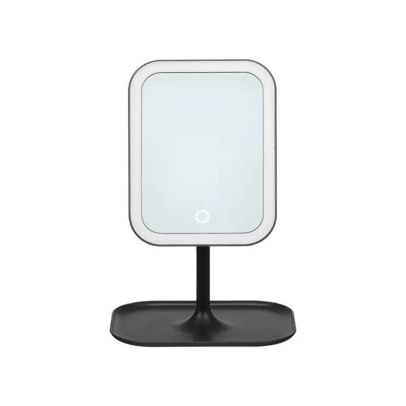 Miroir LED noir 29x16,5x6h cm