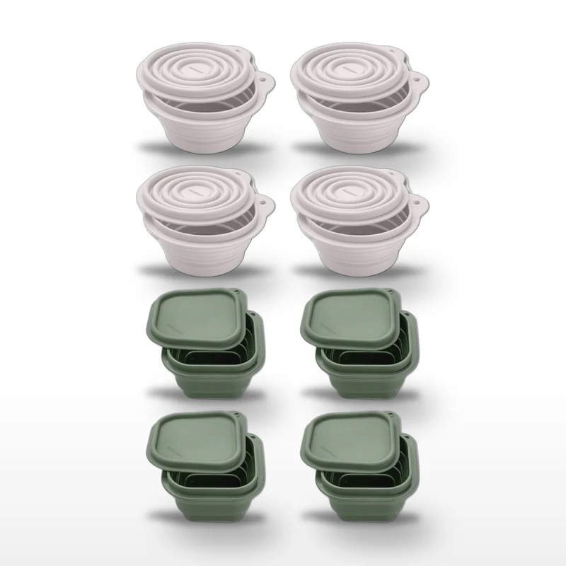 Lot de 8 lunch box 1 L avec 8 ustensiles de cuisine Fackelmann Storage