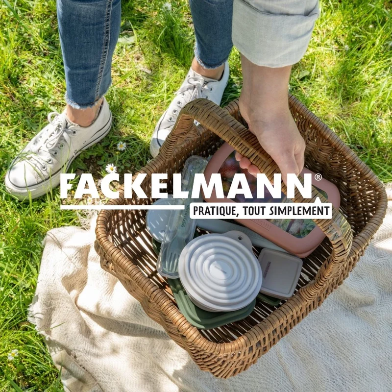 Lot de 4 boîtes de rangement pliable avec 4 ustensiles de cuisine Fackelmann Storage