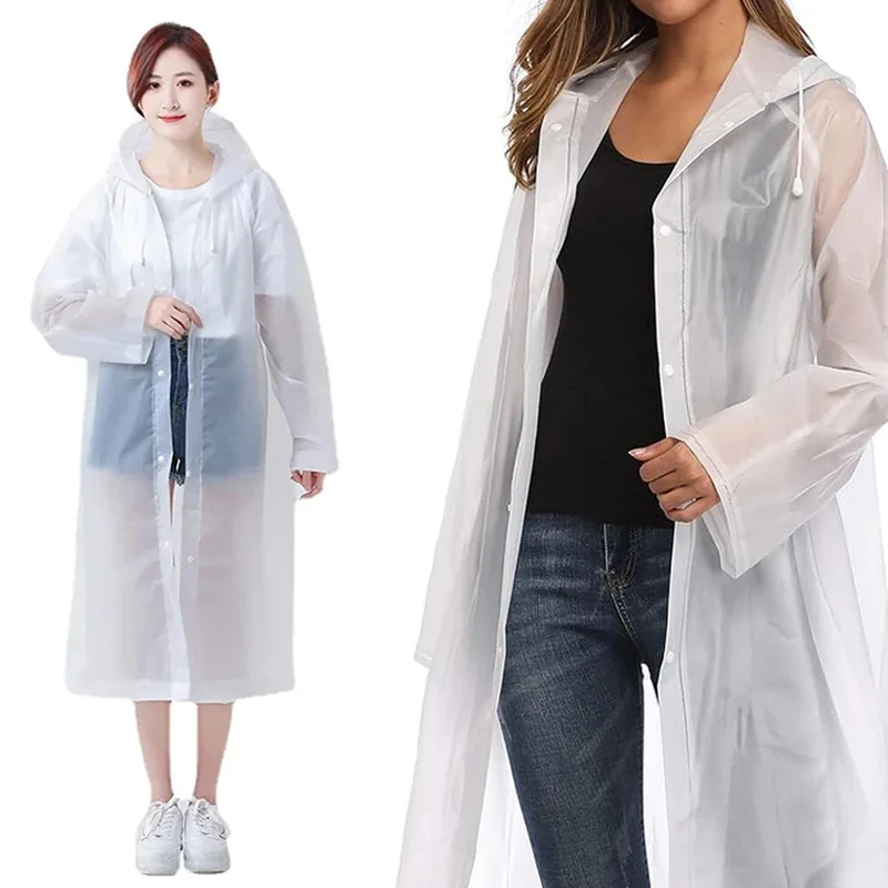 Wasserdicht Regenjacke Raincoat Regenmantel mit Kapuze Regenschutz Regenponcho