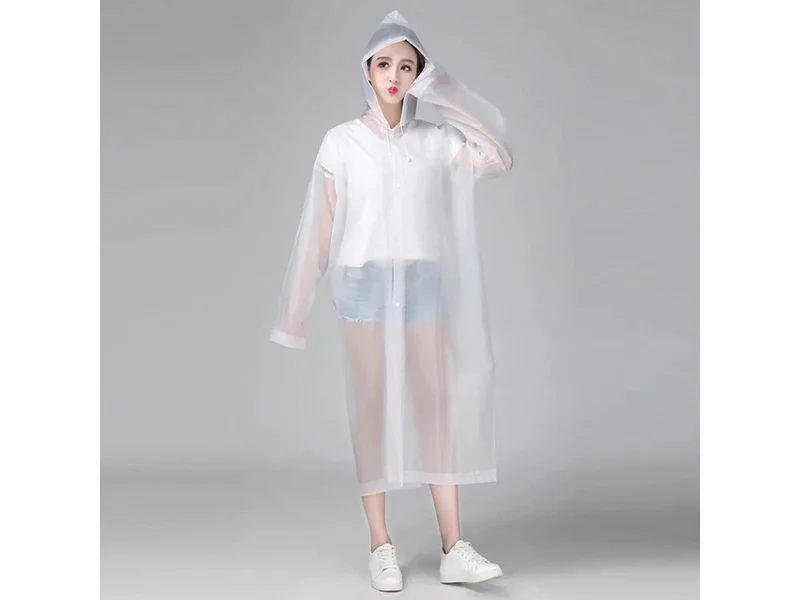 Wasserdicht Regenjacke Raincoat Regenmantel mit Kapuze Regenschutz Regenponcho