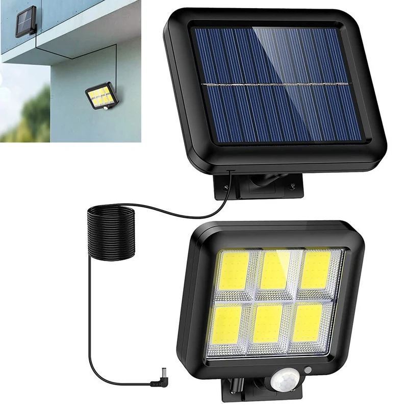 Solarleuchte 120 LED mit Bewegungsmelder & Dämmerungssensor – Wetterfest