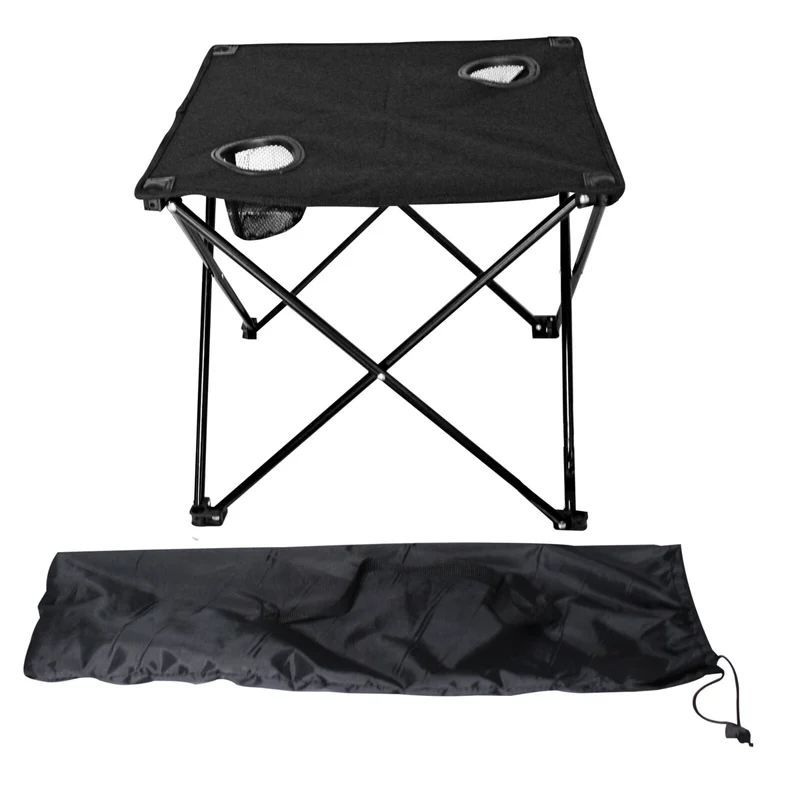 Faltbarer Campingtisch mit Getränkehalter & Tragetasche für Festival & Camping