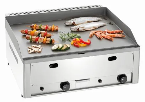 Plancha gaz professionnelle à 1 ou 2 zones de cuisson