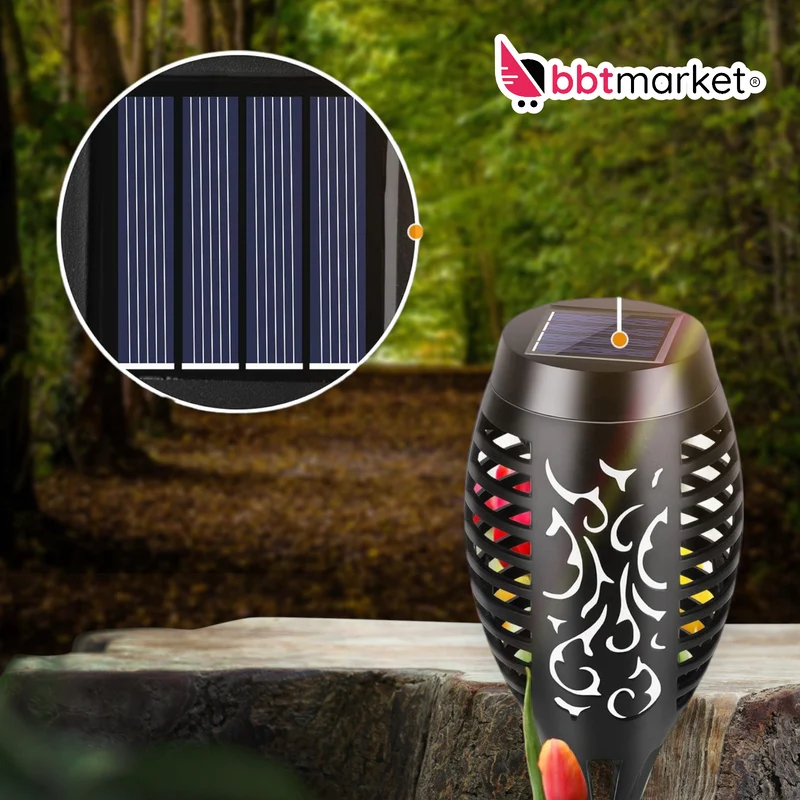 Solar Fackeln 4er Set – LED Gartenleuchten mit Flammeneffekt Außen IP65
