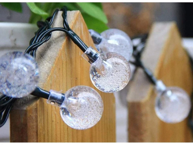 Solar LED Lichterkette 4,5 m mit 20 LEDs – Mehrfarbig, 8 Leuchtmodi, IP44 für Garten, Balkon & Terrasse
