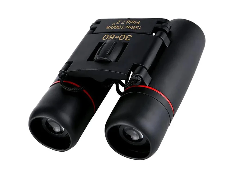 30x60 Kompakt Fernglas mit 12x Zoom Klappbar für Reisen Outdoor Jagd Camping