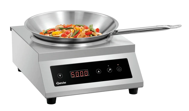 Wok à induction de table 5 kW tactile sécurité enfant IW 50 – Bartscher