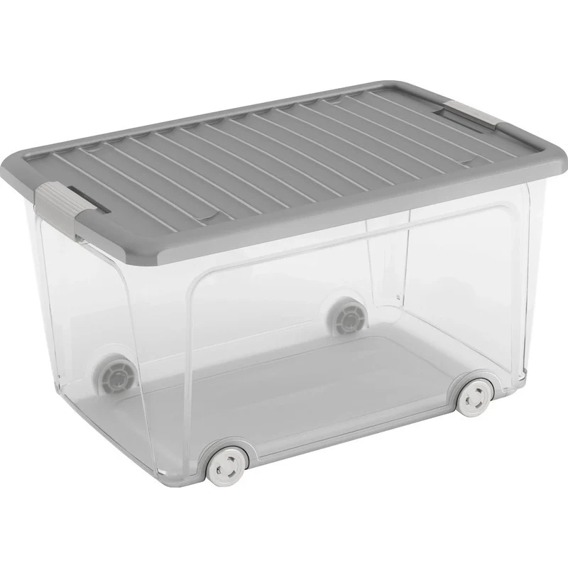 Kis W Box conteneur haut à roulettes, gris 31,5x39x56,5 cm h
