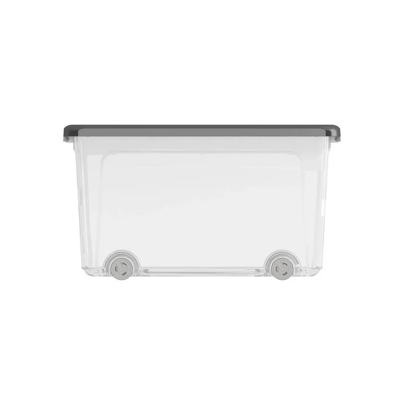 Kis W Box conteneur haut à roulettes, gris 31,5x39x56,5 cm h