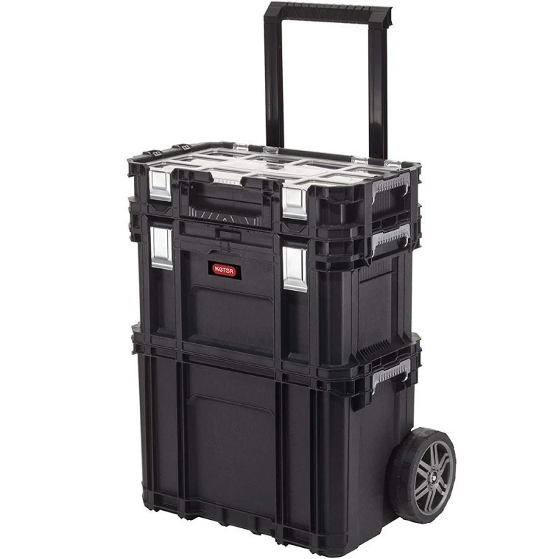 Chariot à outils Keter Connect Rolling System 56,5x37,3x70 cm h