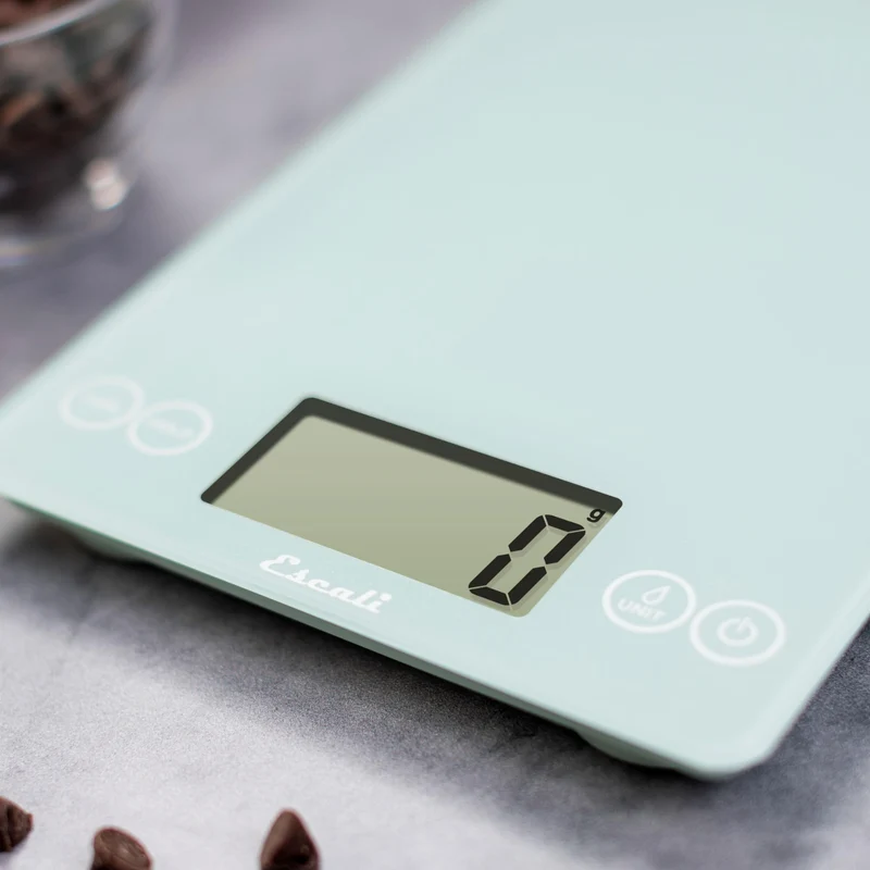 Balance de cuisine numérique en verre Arti turquoise 15 lb – Escali