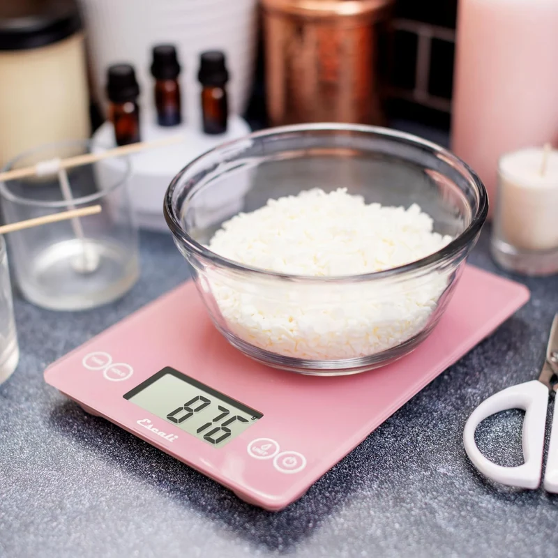 Balance de cuisine numérique en verre Arti rose 15 lb – Escali