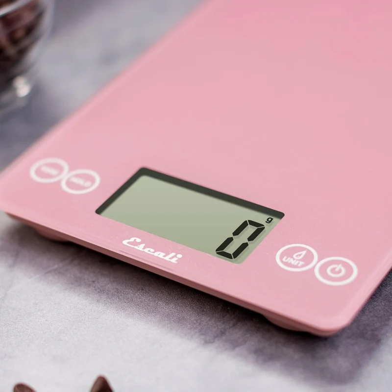 Balance de cuisine numérique en verre Arti rose 15 lb – Escali
