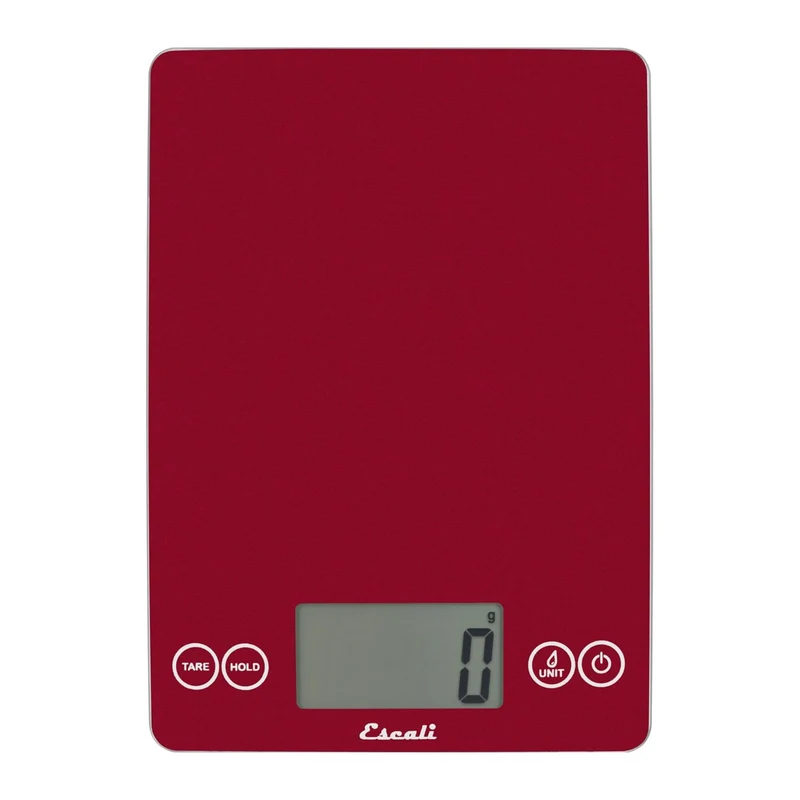 Balance de cuisine numérique en verre Arti rouge 15 lb – Escali