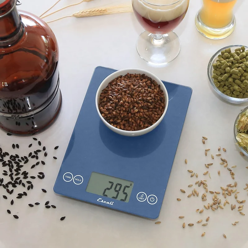 Balance de cuisine numérique en verre Arti bleue 15 lb – Escali