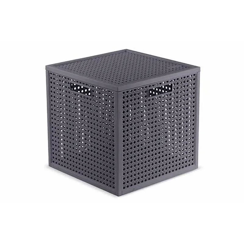 Curver Kaya panier bleu gris cube 19l cm 28x28x28 h