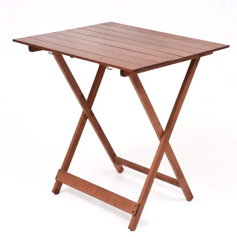 Table de pique-nique pliante en noyer 60x80 cm en bois de hêtre