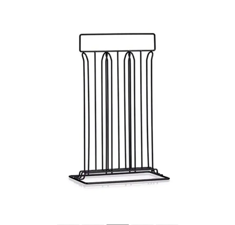 Porte-capsule pour 36 places en acier noir 10 x 38 x 24,8h cm