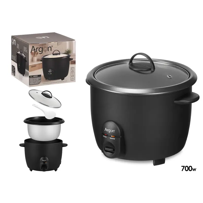 Cuiseur à riz électrique noir mat 1,8L 700W
