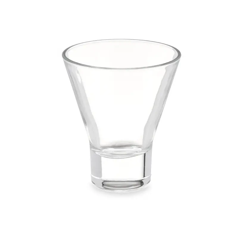 Verre conique à base transparente de 230 ml