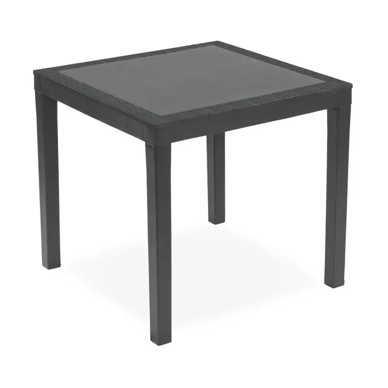 Table en résine Anthracite Ago 78x78x73h