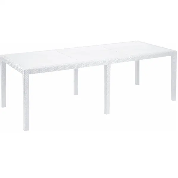 Table extensible Queen blanche 200x90x72h cm
