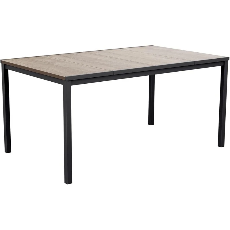 Table Keter Porto effet bois graphite 160x95x75 cm h