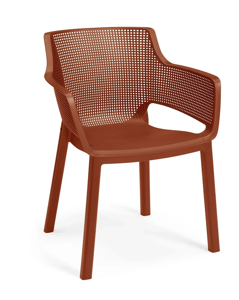 Chaise de jardin Elisa rouge terre 61x54x79 cm h