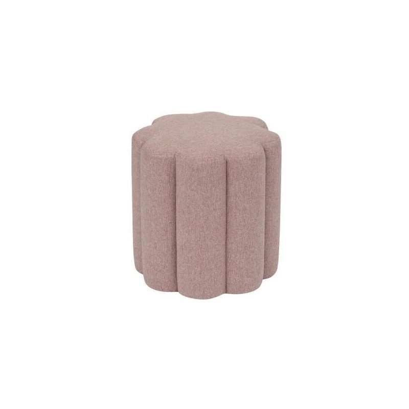 Pouf fleuri rouge