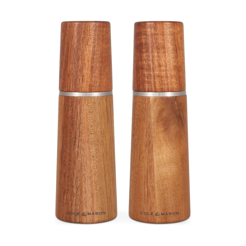 Ensemble de moulins à sel et poivre en bois Marlow 17,8 cm – Cole & Mason