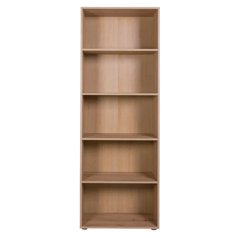 Bibliothèque 5 étagères chêne artisanal 68,8x35,3x200 composad