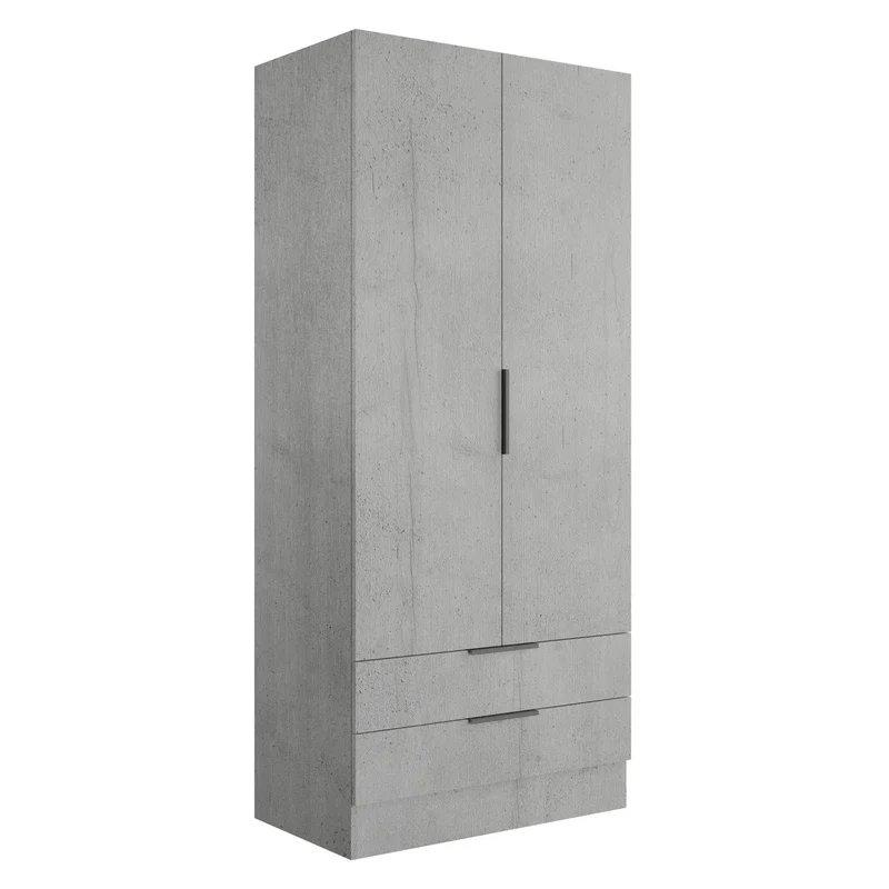 Armoire Composad en ciment avec 2 portes et 2 tiroirs 82x46x184h cm