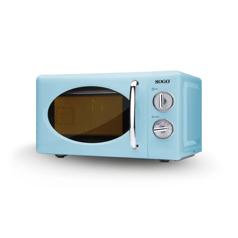 Micro-ondes rétro 20L 700W coloris bleu clair