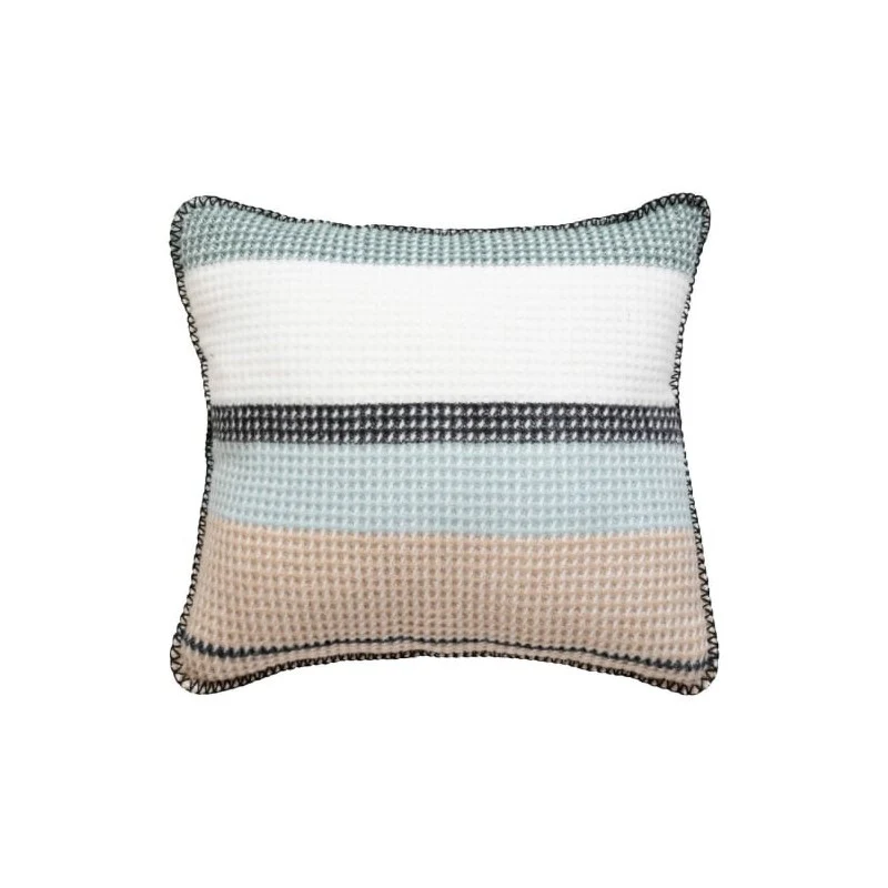Coussin Owen à rayures bleues 45x45 cm