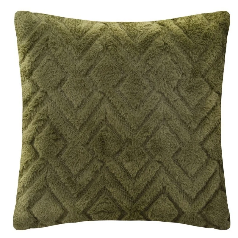 Coussin Embrod Mara kaki 45x45 cm