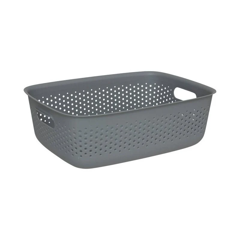 Poubelle plastique polyvalente Tila grise 10 L