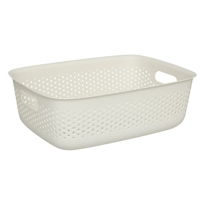 Poubelle plastique polyvalente Tila crème 10 L